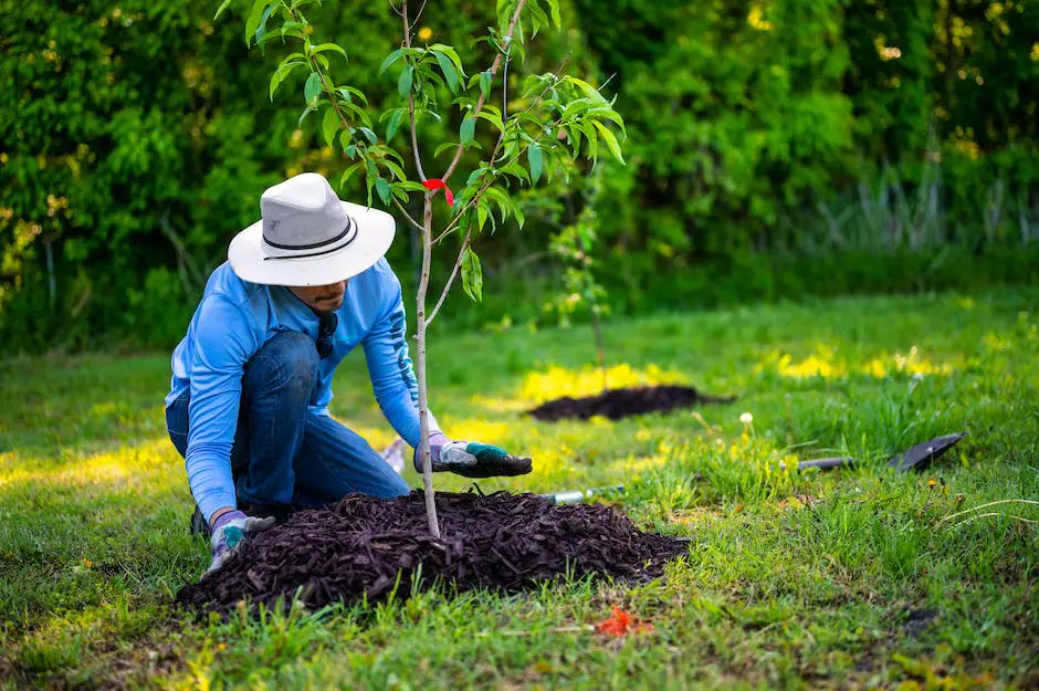 Image of a person planting an Azalea tree in a garden